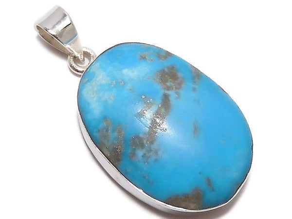 [Video][One of a kind] Persian Turquoise AA++ Pendant Silver925 NO.57