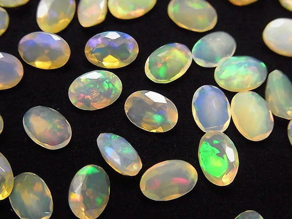 [Video]High Quality Ethiopian Opal AAA Oval Faceted 7x5mm 6pcs