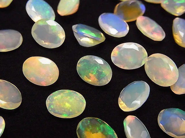[Video]High Quality Ethiopian Opal AAA Oval Faceted 8x6mm 5pcs