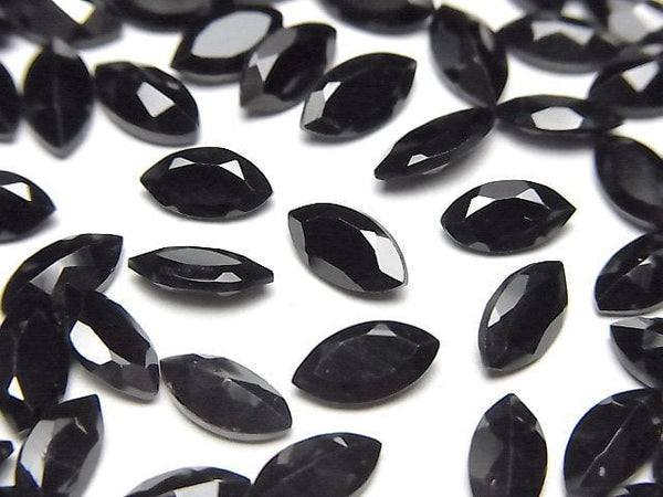 [Video]High Quality Black Spinel AAA Loose stone Marquise Faceted 8x4mm 10pcs