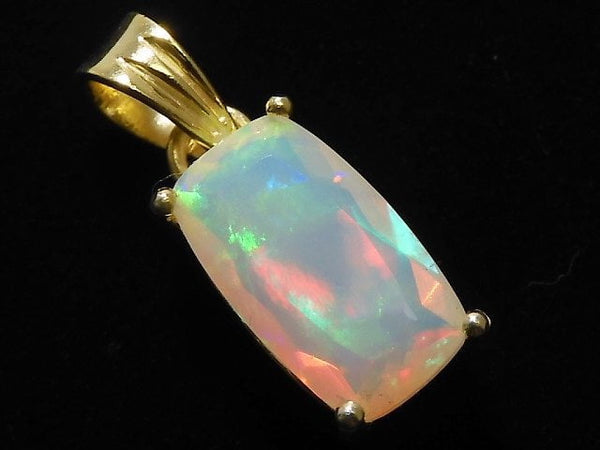 [Video][One of a kind] High Quality Opal AAA Faceted Pendant 18KGP NO.23