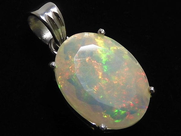 [Video][One of a kind] High Quality Opal AAA Faceted Pendant Silver925 NO.38