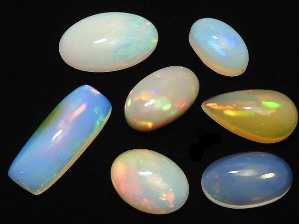 [Video][One of a kind] High Quality Ethiopian Opal AAA Loose stone 7pcs set NO.527