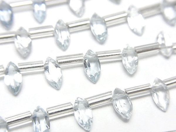 [Video] High Quality Sky Blue Topaz AAA Marquise Faceted 6x3mm 1strand (18pcs )