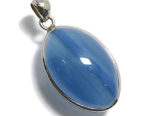 [Video][One of a kind] Natural Blue Calcite AAA Pendant Silver925 NO.21