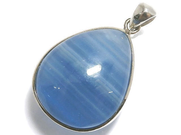 [Video][One of a kind] Natural Blue Calcite AAA Pendant Silver925 NO.22