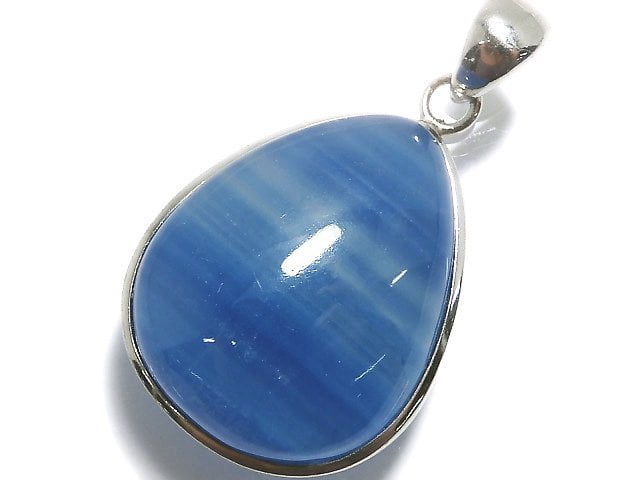 [Video][One of a kind] Natural Blue Calcite AAA Pendant Silver925 NO.23