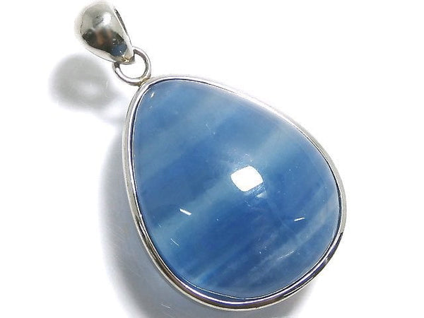[Video][One of a kind] Natural Blue Calcite AAA Pendant Silver925 NO.25