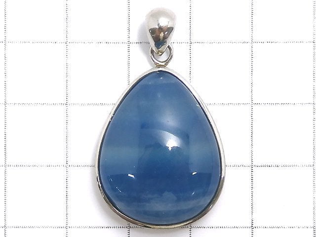 [Video][One of a kind] Natural Blue Calcite AAA Pendant Silver925 NO.25