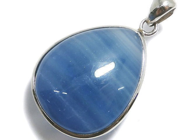 [Video][One of a kind] Natural Blue Calcite AAA Pendant Silver925 NO.29