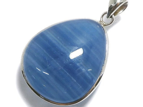 [Video][One of a kind] Natural Blue Calcite AAA Pendant Silver925 NO.30