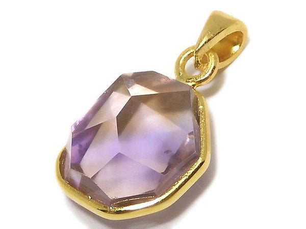 [Video][One of a kind] High Quality Ametrine AAA- Faceted Pendant 18KGP NO.213
