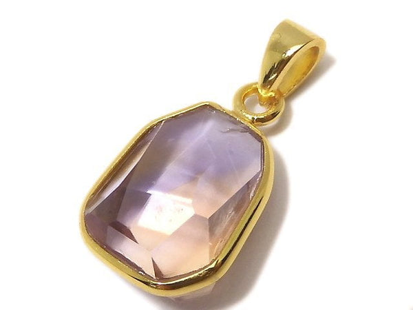 [Video][One of a kind] High Quality Ametrine AAA- Faceted Pendant 18KGP NO.214