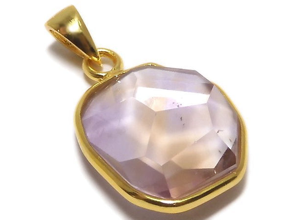 [Video][One of a kind] High Quality Ametrine AAA- Faceted Pendant 18KGP NO.220