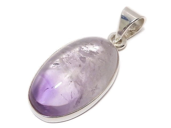 [Video][One of a kind] High Quality Bi-color Amethyst AAA- Pendant Silver925 NO.37