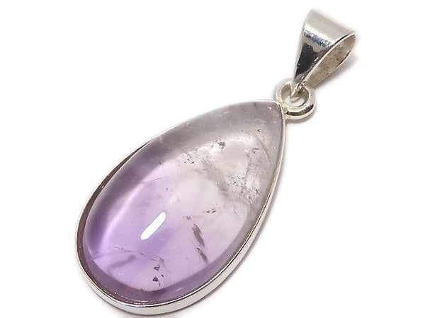 [Video][One of a kind] High Quality Bi-color Amethyst AAA- Pendant Silver925 NO.40