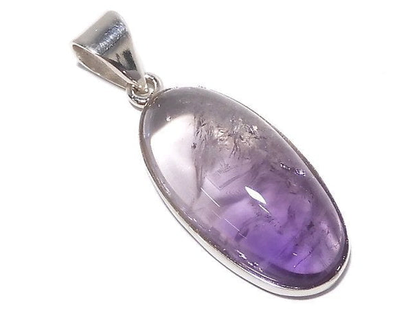 [Video][One of a kind] High Quality Bi-color Amethyst AAA- Pendant Silver925 NO.43