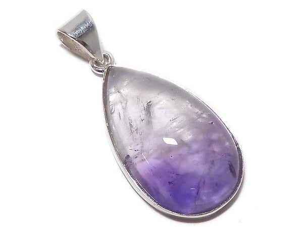[Video][One of a kind] High Quality Bi-color Amethyst AAA- Pendant Silver925 NO.44