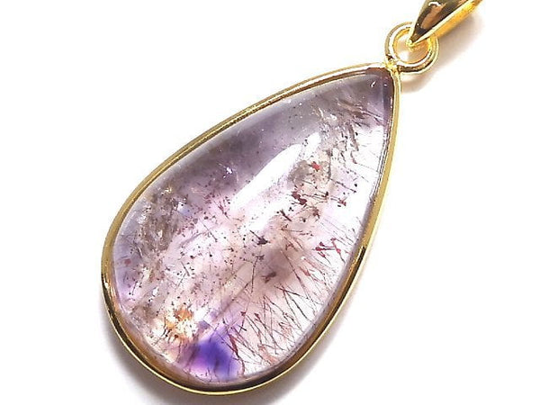 [Video][One of a kind] High Quality Elestial Quartz AAA- Pendant 18KGP NO.38