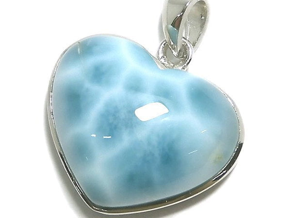 [Video][One of a kind] High quality Larimar Pectolite AAA Pendant Silver925 NO.94