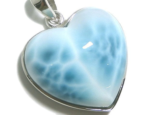 [Video][One of a kind] High quality Larimar Pectolite AAA Pendant Silver925 NO.95