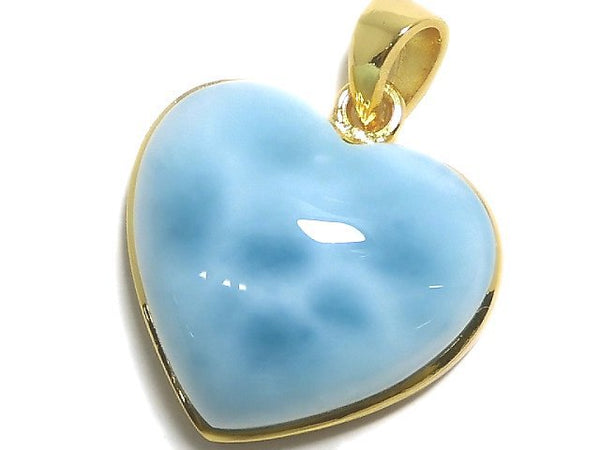 [Video][One of a kind] High Quality Larimar Pectolite AAA Pendant 18KGP NO.97