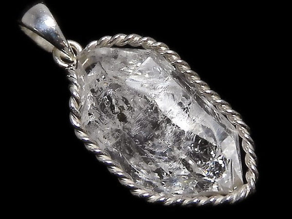 [Video][One of a kind] NYHerkimer Diamond Pendant Silver925 NO.25