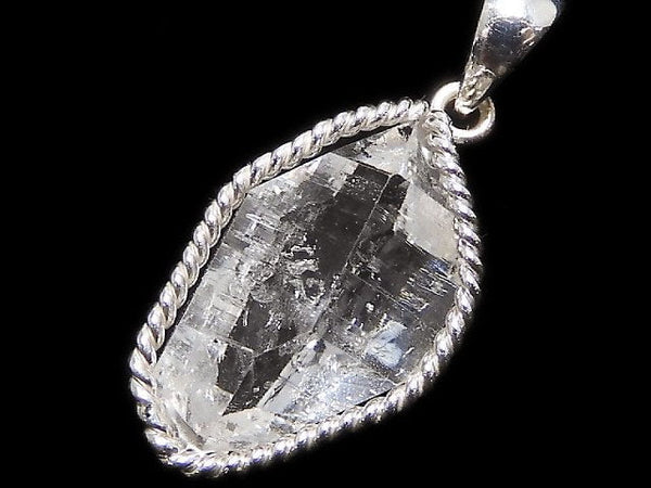 [Video][One of a kind] NYHerkimer Diamond Pendant Silver925 NO.26