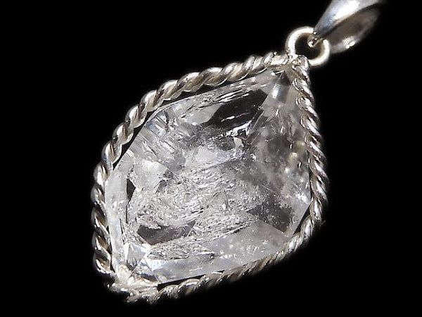 [Video][One of a kind] NYHerkimer Diamond Pendant Silver925 NO.28