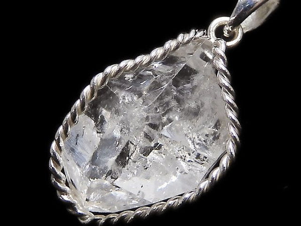 [Video][One of a kind] NYHerkimer Diamond Pendant Silver925 NO.30