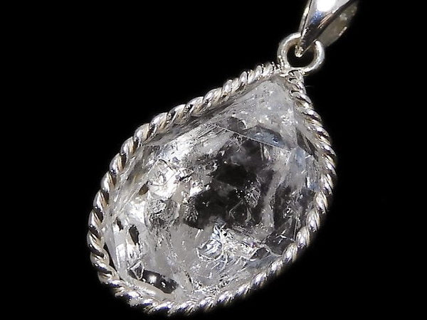 [Video][One of a kind] NYHerkimer Diamond Pendant Silver925 NO.33