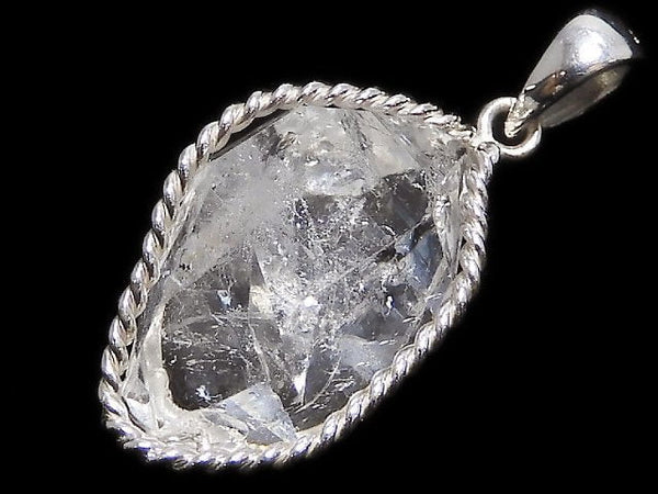 [Video][One of a kind] NYHerkimer Diamond Pendant Silver925 NO.36