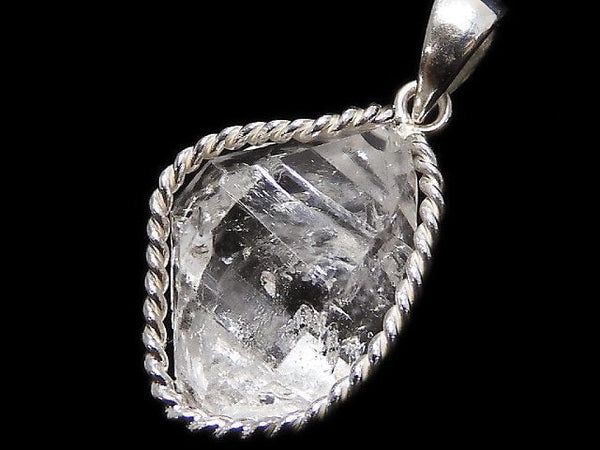 [Video][One of a kind] NYHerkimer Diamond Pendant Silver925 NO.38