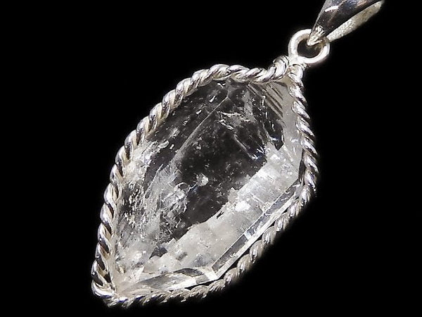 [Video][One of a kind] NYHerkimer Diamond Pendant Silver925 NO.39