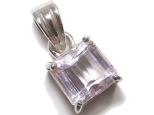 [Video][One of a kind] High Quality Kunzite AAA Faceted Pendant Silver925 NO.24