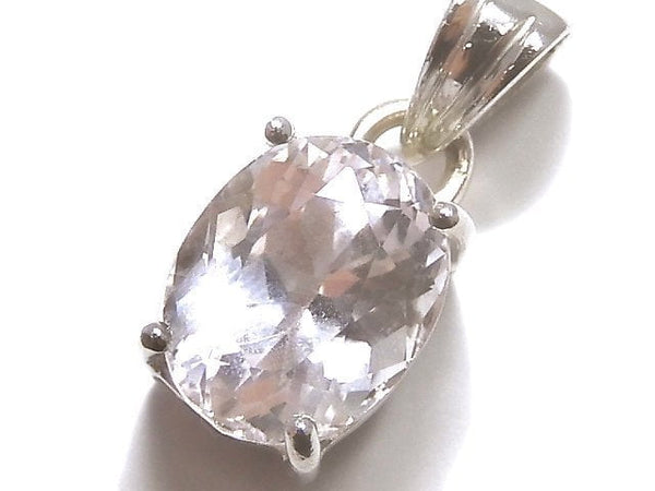 [Video][One of a kind] High Quality Kunzite AAA Faceted Pendant Silver925 NO.26