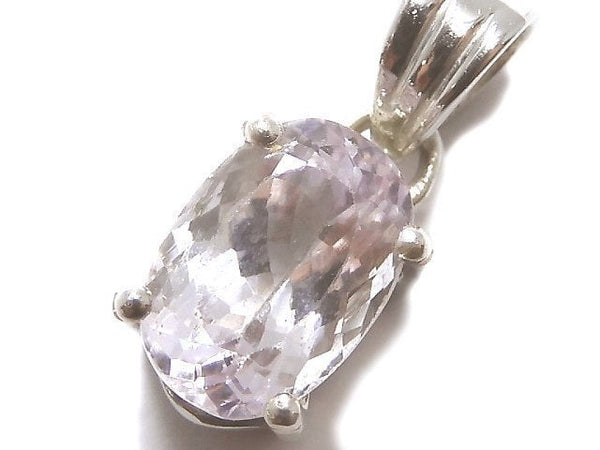 [Video][One of a kind] High Quality Kunzite AAA Faceted Pendant Silver925 NO.27