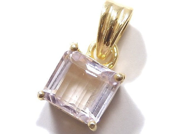[Video][One of a kind] High Quality Kunzite AAA Faceted Pendant 18KGP NO.31