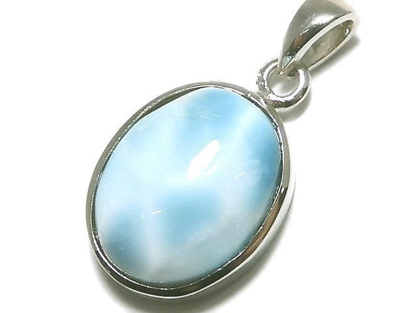 [Video][One of a kind] High quality Larimar Pectolite AAA Pendant Silver925 NO.73