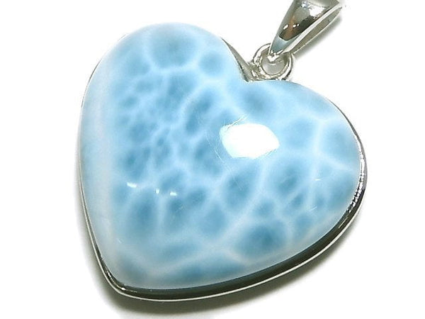 [Video][One of a kind] High Quality Larimar Pectolite AAA Pendant Silver925 NO.80