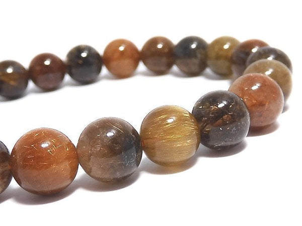 [Video][One of a kind] Multi color Rutilated Quartz AAA Round 8mm Bracelet NO.378