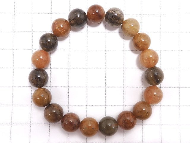 [Video][One of a kind] Multi color Rutilated Quartz AAA Round 10mm Bracelet NO.389