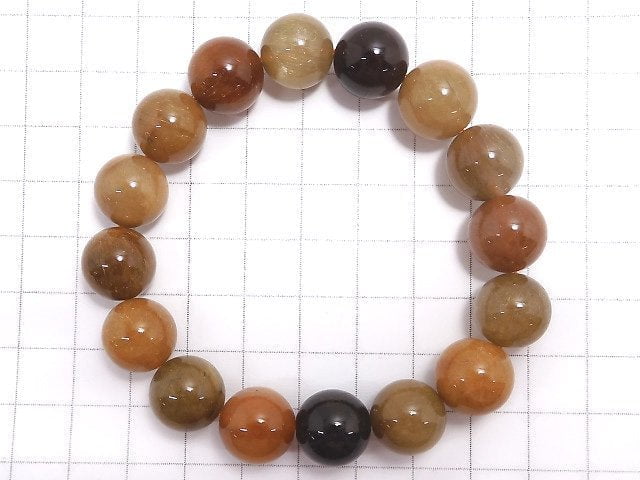 [Video][One of a kind] Multi color Rutilated Quartz AAA Round 12.5mm Bracelet NO.394