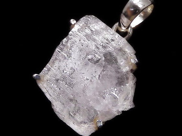 [Video][One of a kind] Kunzite Rough Rock Nugget Pendant Silver925 NO.3