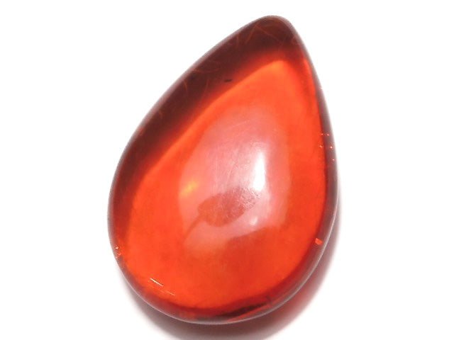 [Video] [One of a kind] Red color Amber Undrilled Pear shape NO.196