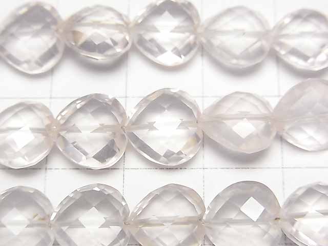 [Video] High Quality Rose Quartz AAA Vertical Hole Heart cut 10x10mm half or 1strand beads (aprx.6inch / 16cm)
