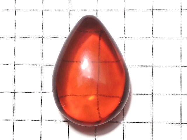 [Video] [One of a kind] Red color Amber Undrilled Pear shape NO.198