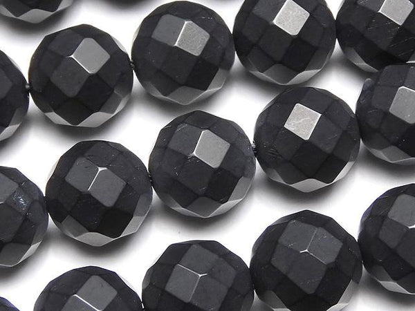 Frost Onyx 64 Faceted Round 12 mm half or 1 strand beads (aprx.15 inch / 37 cm)