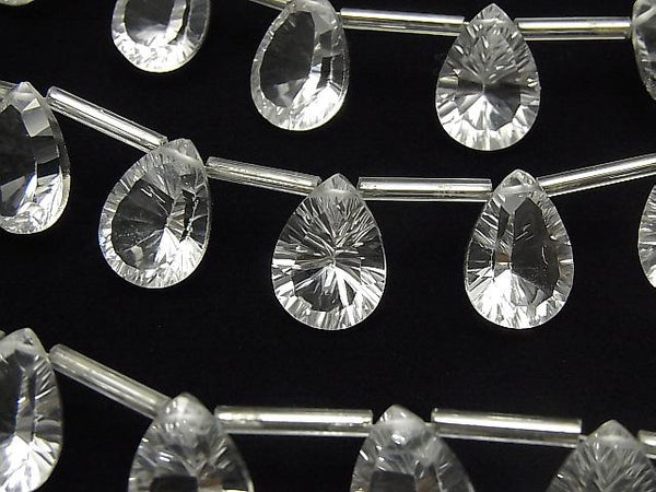 [Video]High Quality Crystal AAA Pear shape Concave Cut 14 x 10 mm half or 1 strand (10 pcs)