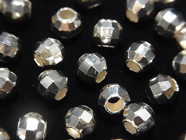 Silver925  Faceted Round 6mm  No coating  5pcs $3.39